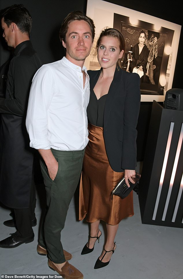 Edoardo Mapelli Mozzi with Princess Beatrice at a London event in July 2019