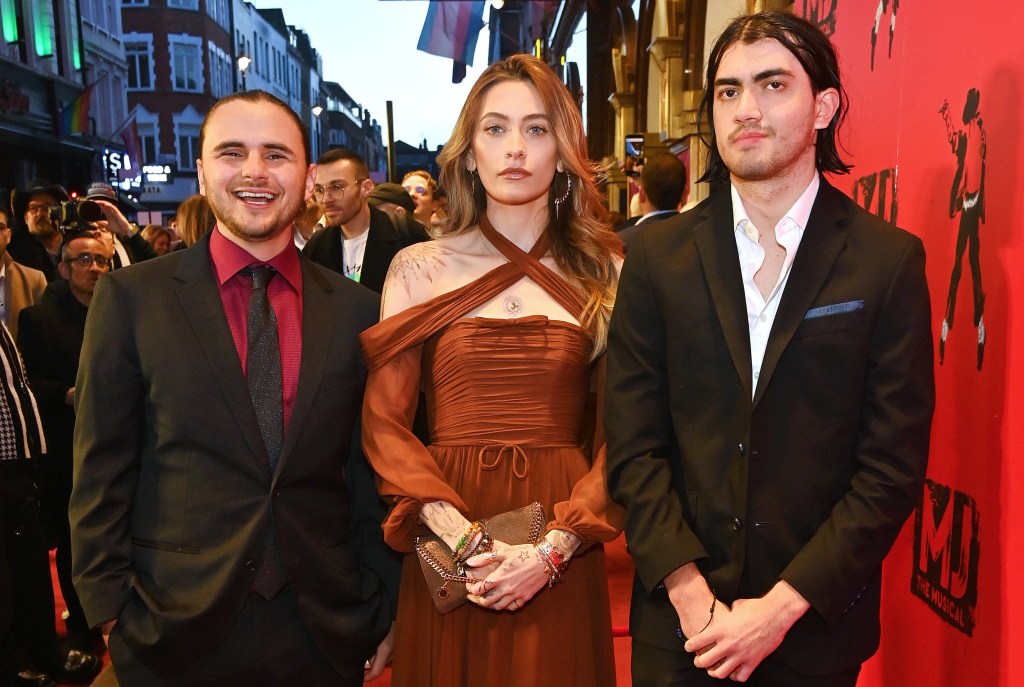 Prince Jackson, Paris Jackson, and Bigi Jackson at the press night for MJ: The Musical.
