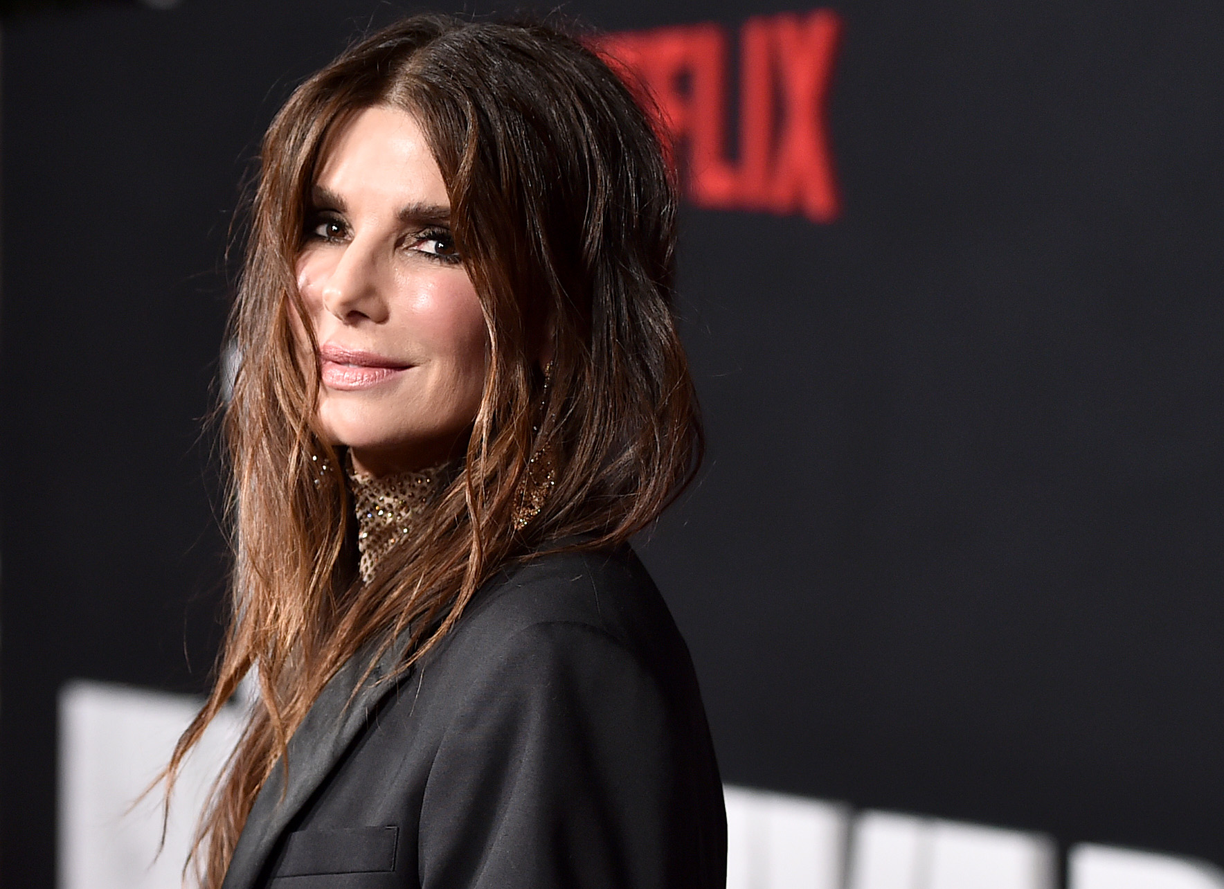 Sandra Bullock at a public event; she later honored Randall’s wish by spreading his ashes on Wyoming’s Snake River in 2024.