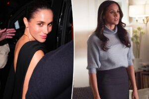 Meghan Markle on set in Pasadena amid reports she joked she was ‘a bit rusty’ during filming of Close Personal Friends