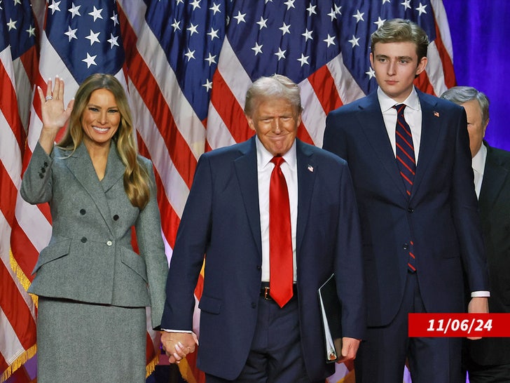 Melania Trump with Donald Trump and their son Barron, who are expected to make appearances in the documentary.