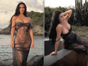 Kim Kardashian posts oceanside glam shots on Instagram shortly before California bar results.