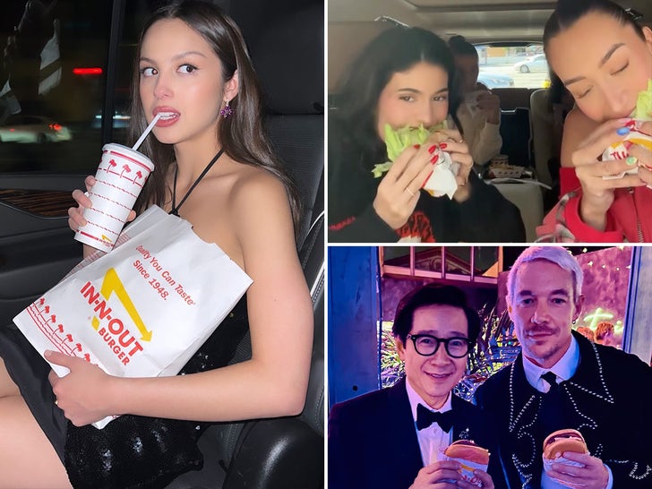 Stars eating In-N-Out burgers and fries
