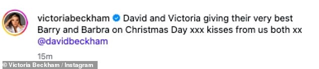 Victoria and David Beckham slow-dancing to Barbra Streisand and Barry Gibb's Guilty on Christmas Day