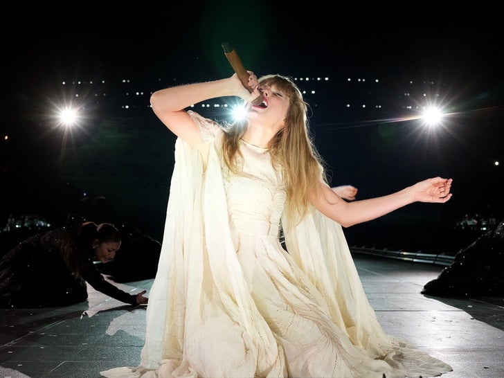 Taylor Swift performing during the Eras Tour