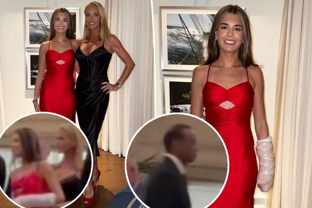 Kai Trump and Vanessa Trump at Tiger Woods' 50th birthday party.
