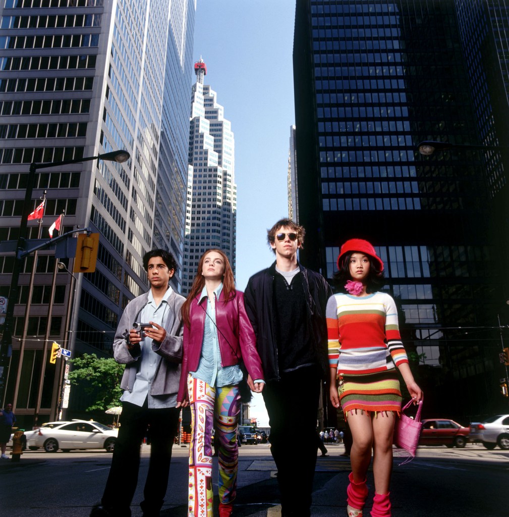 Bug Hall with Lindsay Lohan, Ali Mukaddam, and Brenda Song in Disney's Get a Clue (2002).