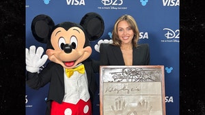 Miley Cyrus, the star of Hannah Montana, at a Disney event.