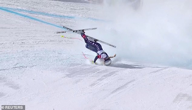 Lindsey Vonn crashes during the Milan-Cortina Olympic downhill final