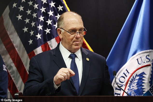 Tom Homan speaks at a Minneapolis news conference about immigration operations.