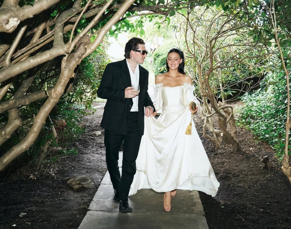 Brooklyn Beckham and Nicola Peltz during their vow renewal.