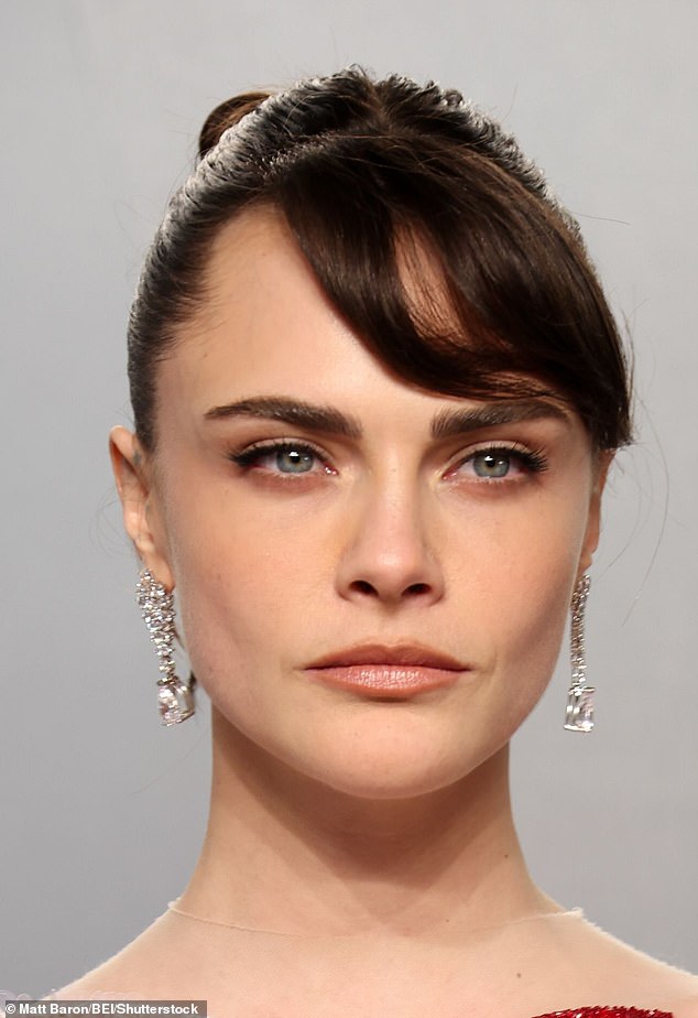 Cara Delevingne at the Vanity Fair Oscar Party following the Academy Awards