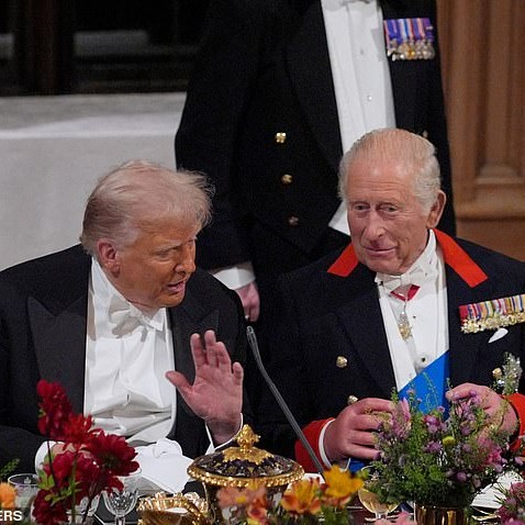 President Donald Trump noted how the UK's King Charles III will be visiting the US soon on Monday - Daily Mail