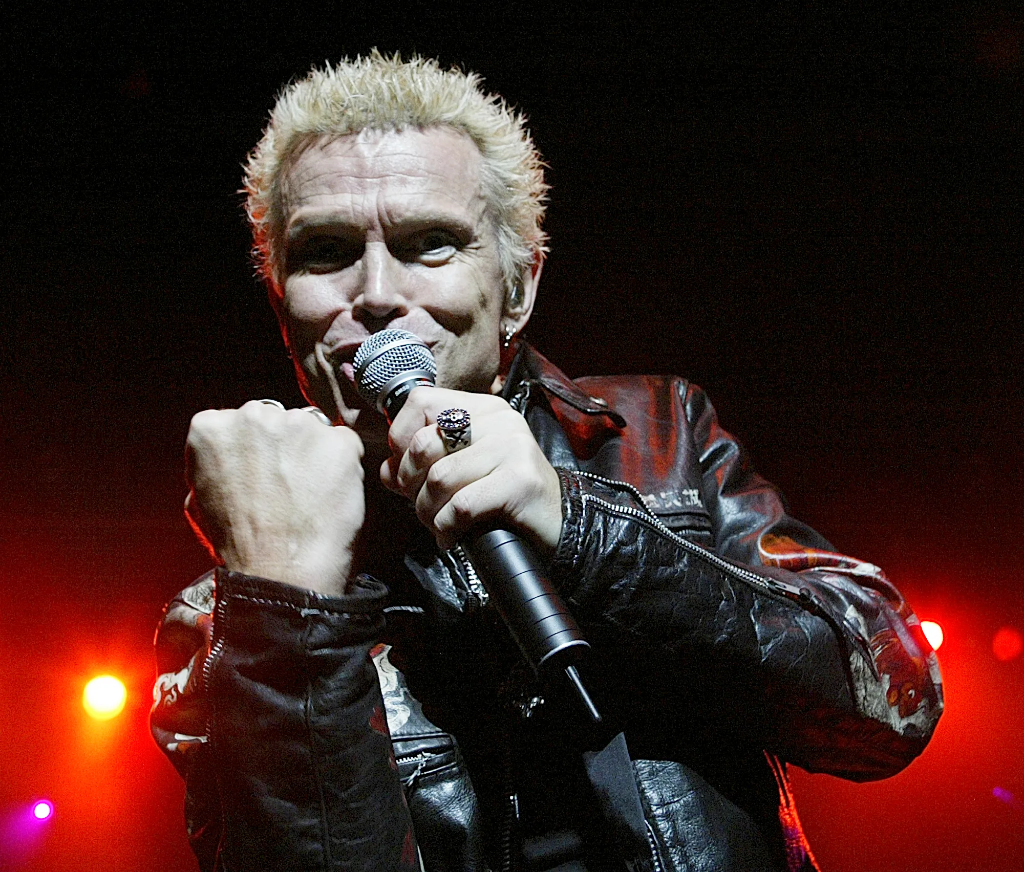 Billy Idol performs live in concert at the Hammerstein Ballroom in Manhattan on Sept. 10, 2003.