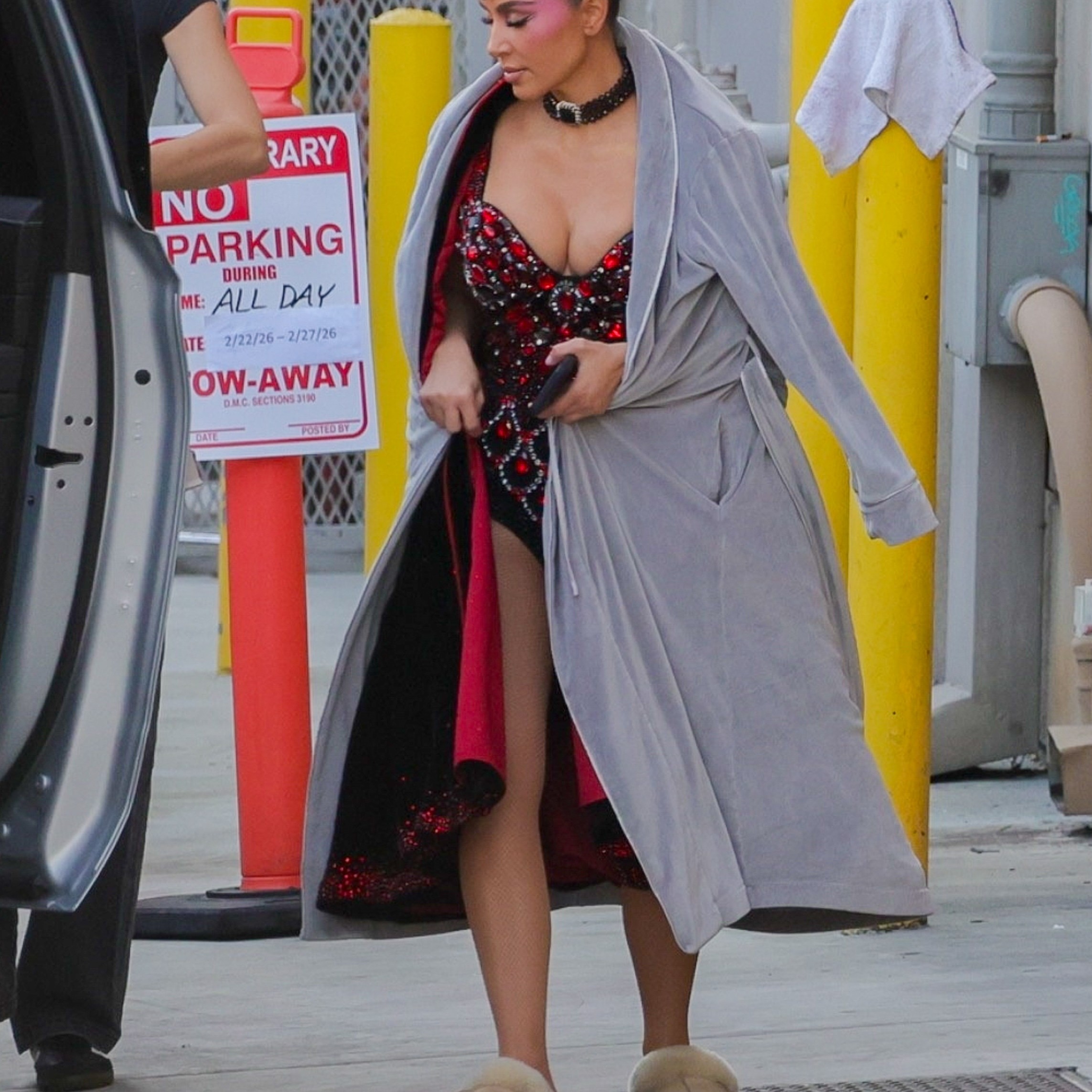 Kim Kardashian was seen in a bejeweled bodysuit for the Last Vegas themed comedy "The Fifth Wheel." CPR/D.Sanchez / BACKGRID - Page Six