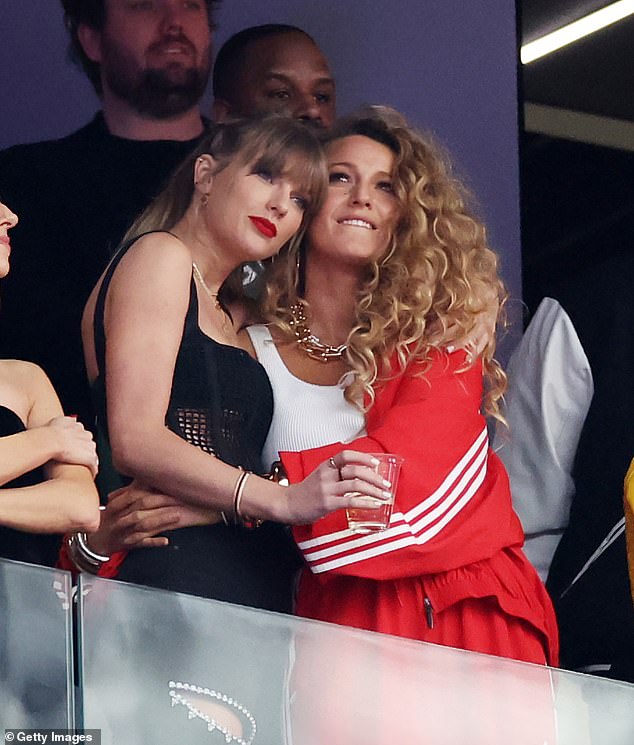 Blake Lively and Taylor Swift together in February 2024.
