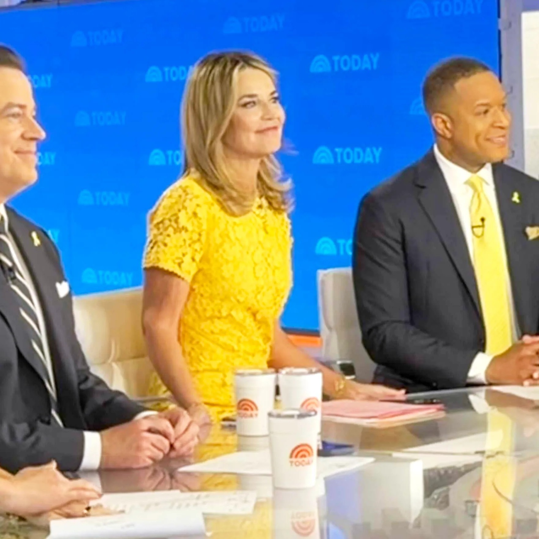 Savannah Guthrie returned to the "Today" show this morning after a more than two month absence. - AP
