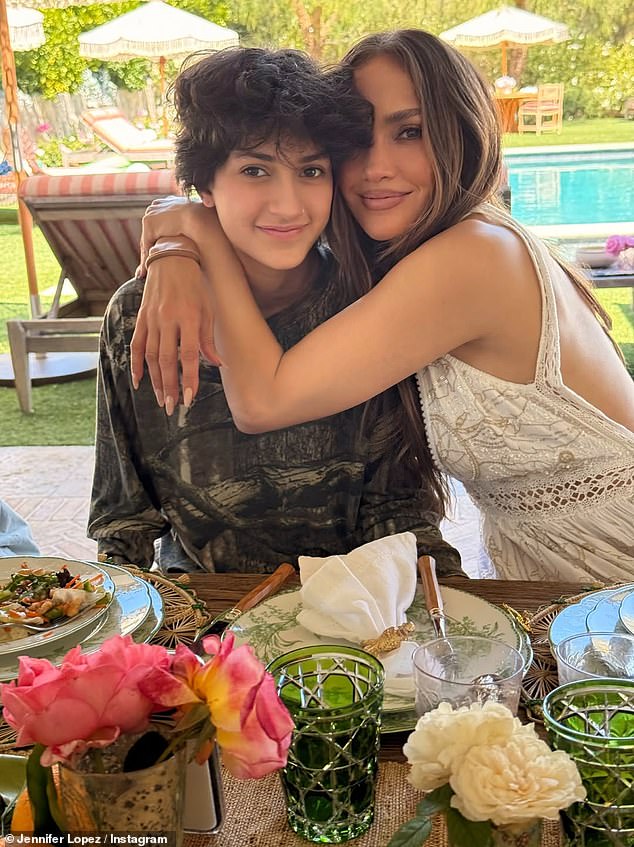 Jennifer Lopez poses with her twins, Max and Emme, sharing quick smiles on Memorial Day.