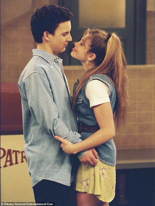 Danielle Fishel as Topanga Lawrence with Ben Savage as Cory Matthews in Boy Meets World (1990s).