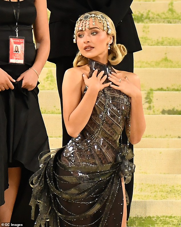 Sabrina Carpenter at the 2026 Met Gala; reports said she co-hosted a Zero Bond afterparty.