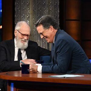 Letterman passed the hosting spot onto Colbert after being at the helm of the show for more than 20 years - Daily Mail