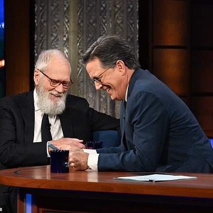 Letterman passed the hosting spot onto Colbert after being at the helm of the show for more than 20 years - Daily Mail