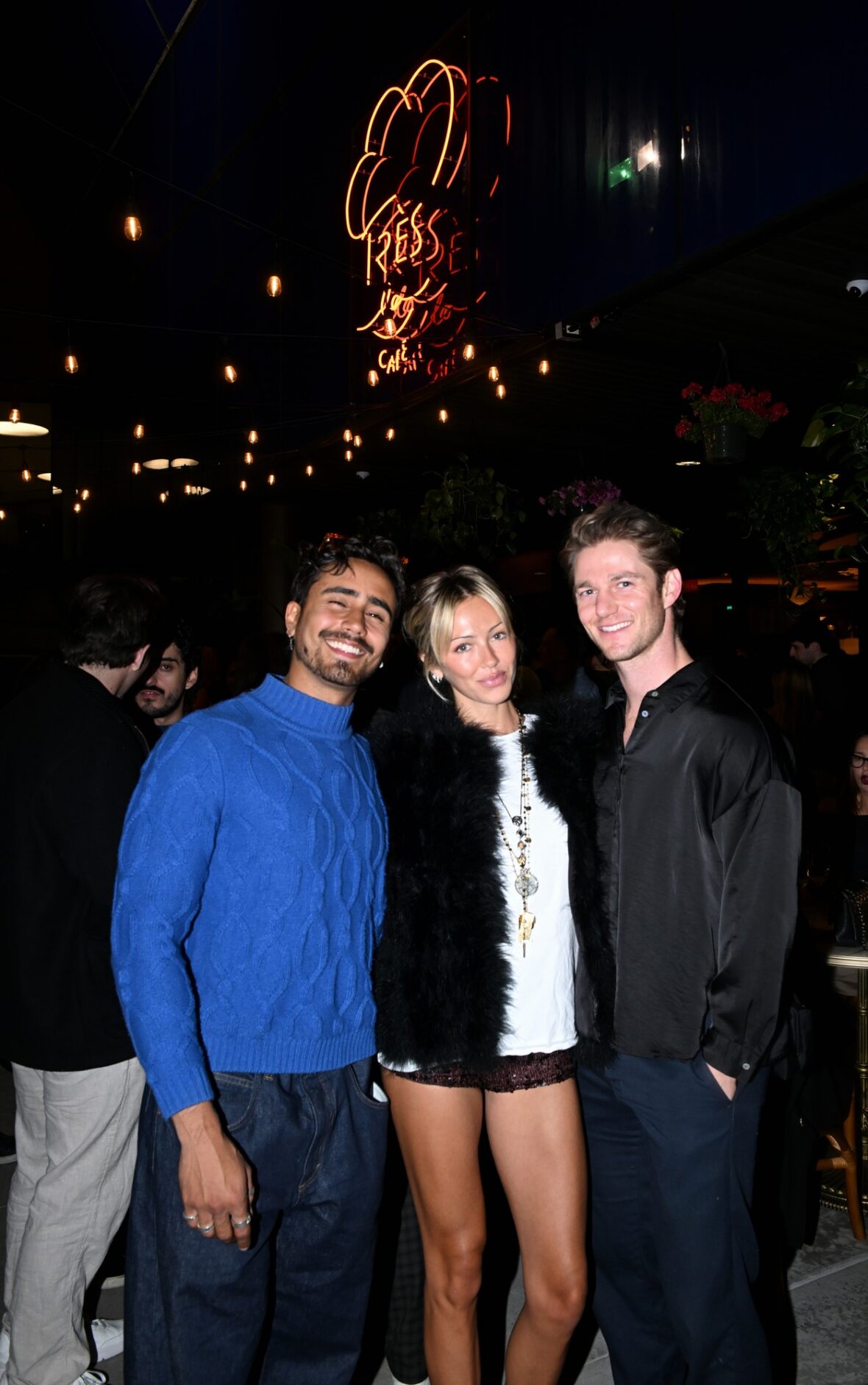 Attendees outside Tres LA Bistro & Cafe during the West Hollywood opening night