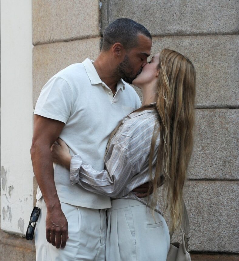 Jesse Williams and Alejandra Onieva sharing a candid moment