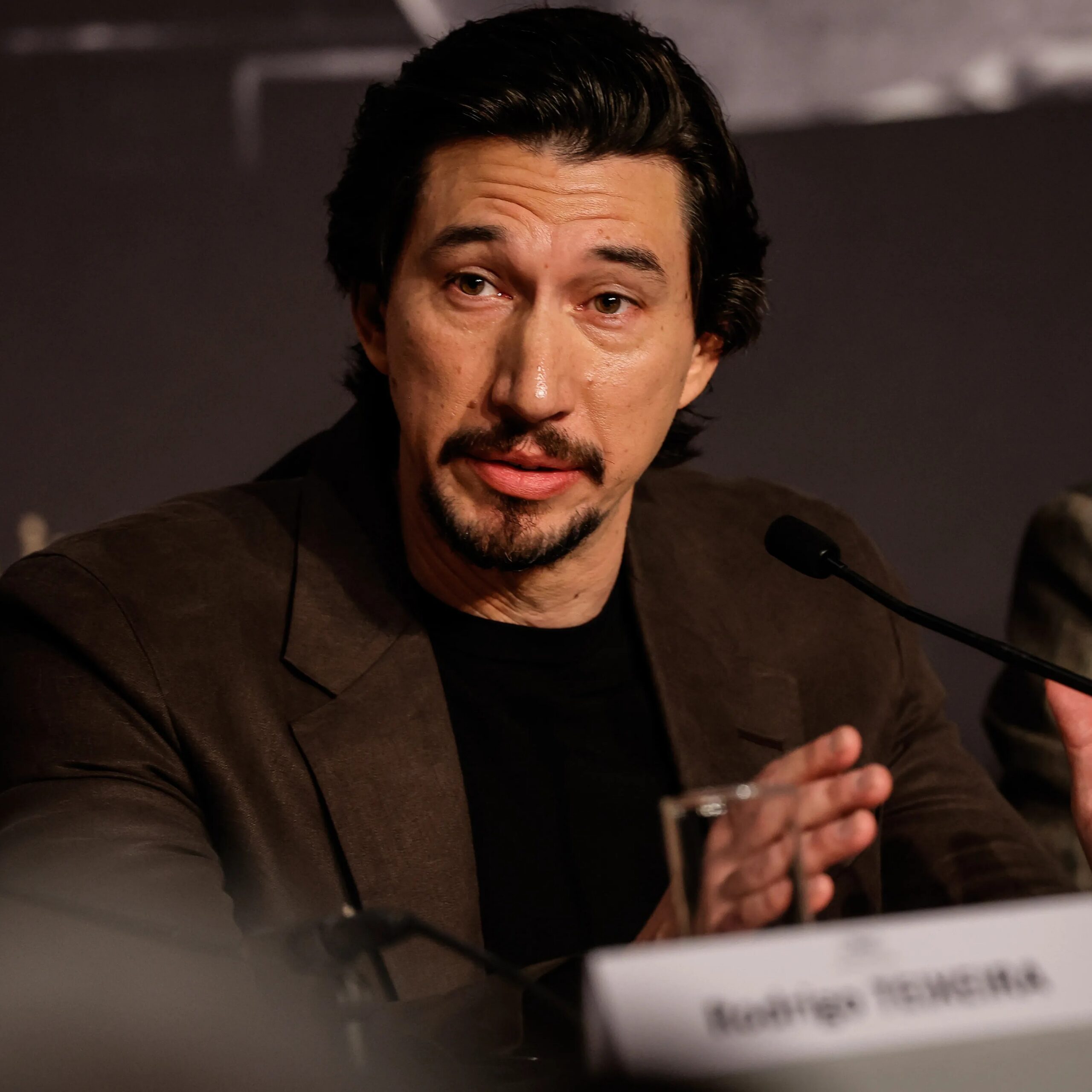 "I have no comment on any of that. I'm saving it all for my book," the actor (seen above at the press conference) quipped, per Variety. - Getty Images