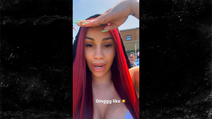 Cardi B on Instagram Stories joking she's a "girl mom" and feeling overwhelmed at the ballfield, May 17, 2026.