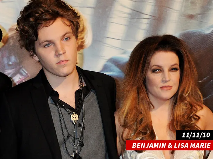 Lisa Marie Presley with her son Benjamin Keough