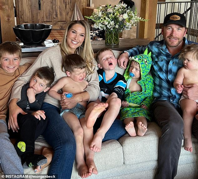 Bode and Morgan Beck Miller with their children