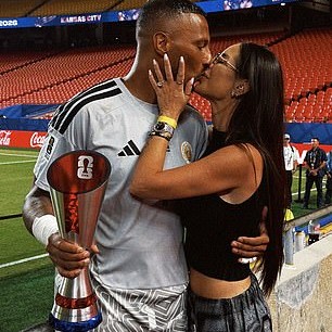 Curacao's hero goalkeeper Eloy Room has been joined by his wife Zorana Jovanovic at the World Cup - with WAGs allowed to stay with the players at their training camp - Daily Mail US