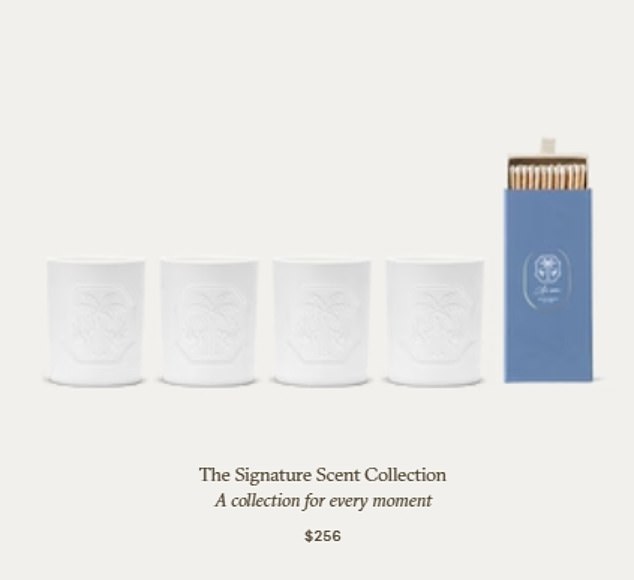 Screenshots circulating online show a 'Signature Scent Collection' candle set said to be priced around $256 under the reported As Ever label; pricing and details unconfirmed.