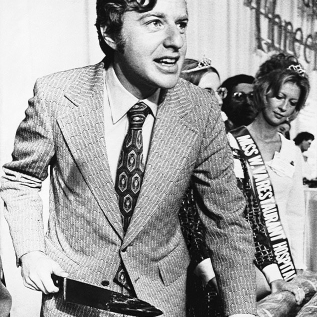 As a politician, he already demonstrated the showmanship that would make him the king of tabloid TV, spending a night in jail to learn about prison life; pictured 1974 - Daily Mail US
