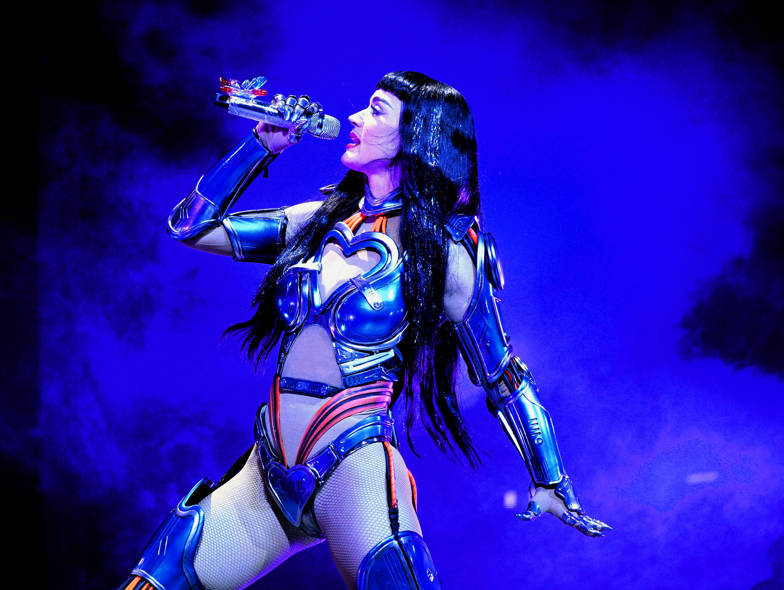 Katy Perry performing on stage during a recent show.