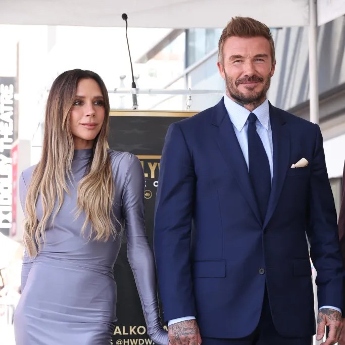The Beckham family hit back at their estranged son Brooklyn Beckham's claims that his younger sister Harper's recent, impromptu visit to his LA home was staged. (Seen above is David and Victoria Beckham at David's Hollywood Walk of Fame star ceremony in June 2026.) - Matt Baron/BEI/Shutterstock