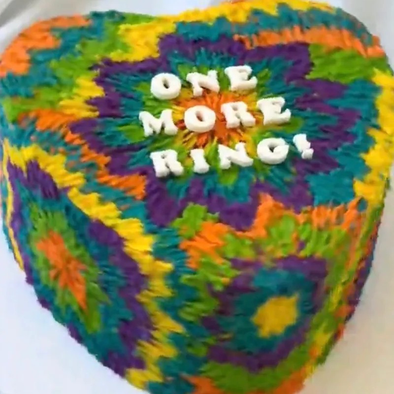 Los Angeles bakery Ya Queremos Pastel shared a TikTok video Sunday showing what they said was Kelce's bachelor party cake. - TikTok/yaqueremospastel