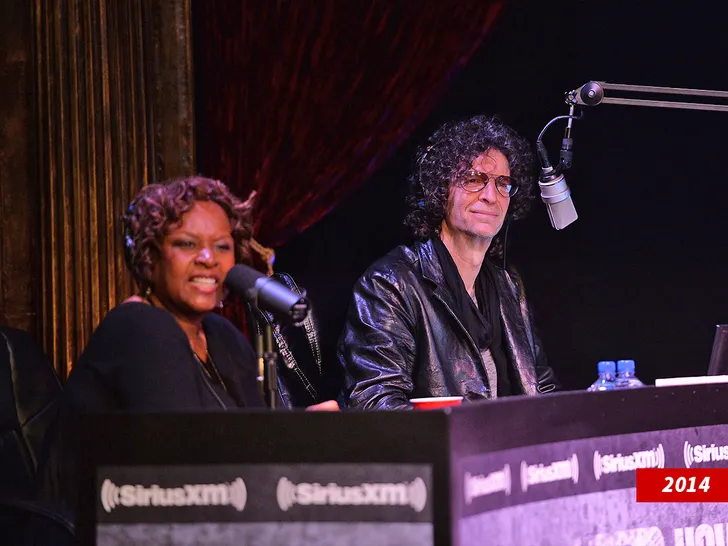 Robin Quivers and Howard Stern on air in the SiriusXM studio